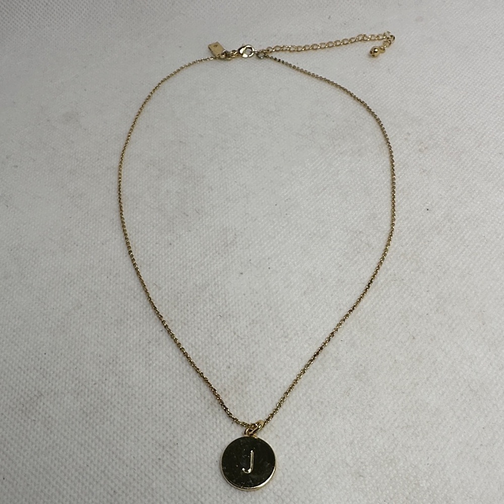Kate Spade Gold Necklace with “J” Initial Pendant - 17” with 3” Extender - Picture 7 of 9